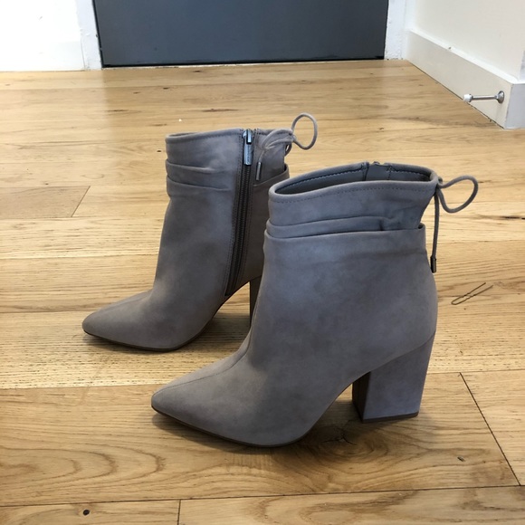 Vince Camuto Suede Block Heel Booties - Picture 2 of 5